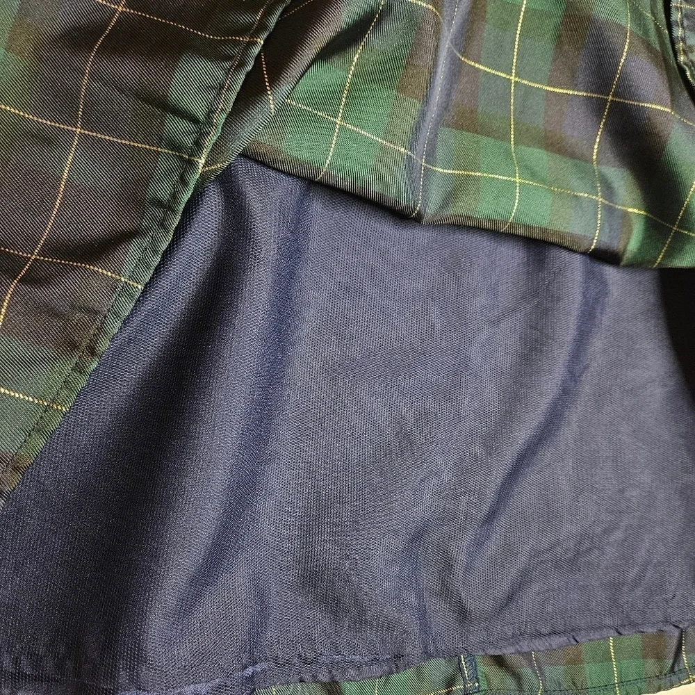 The Children's Place Girls Blue Sequined Top And Green Plaid Bottom Dress Size 8